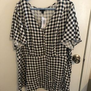 Black and White Torrid Blouse